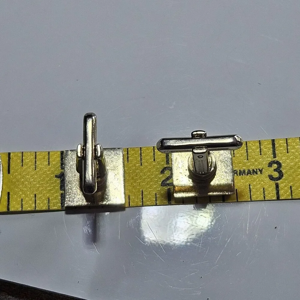 Vintage Hickok Cufflinks Set Silver Tone With Black Square Box